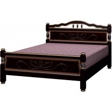 Кровать Карина-5 0,9 орех темный